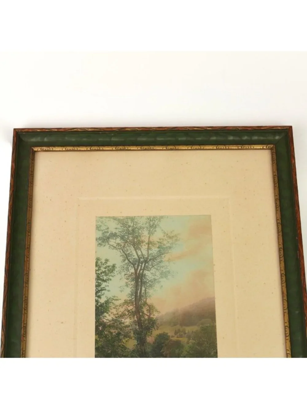 Wallace Nutting Hand Colored Photograph Print Plymouth Curves Antique 1913 Frame